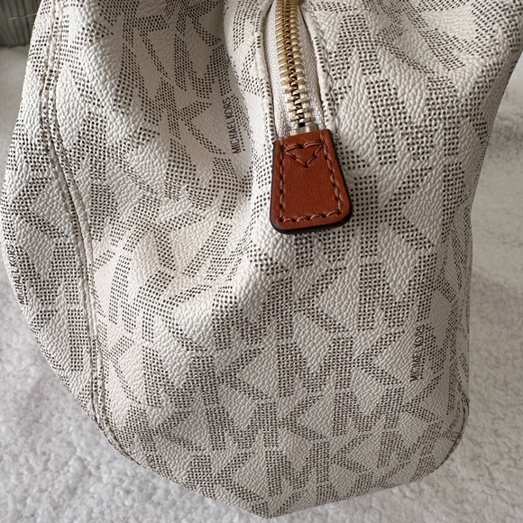 Michael Kors Beige Monogram Shoulder Bag